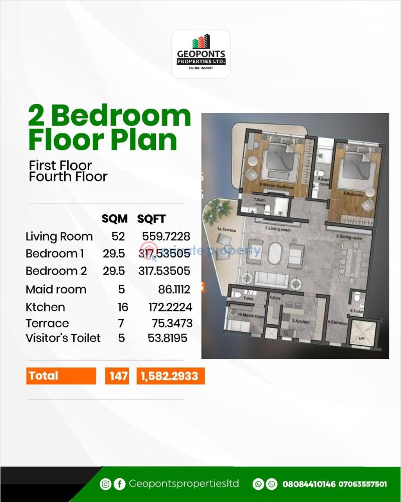 2 bedroom House For Sale Victoria Island Lagos - 6