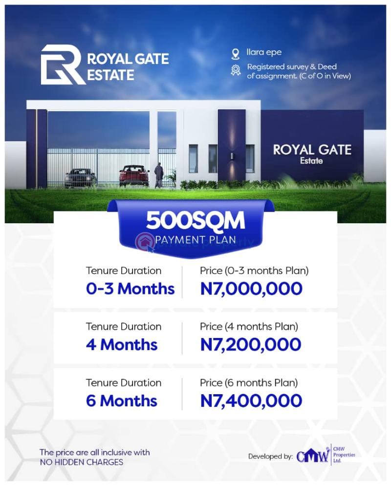 Residential Land For Sale Royal Gate Estate Ilara Close To Augustine University Epe Lagos - 4