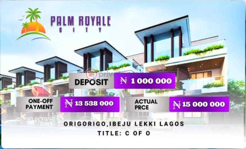 Residential Land For Sale Palm Royale City Estate Close To La Campagne Tropicana Origanrigan Ibeju-Lekki Lagos