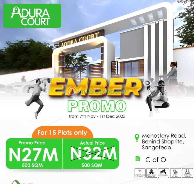 For sale Land Adura Court By The Largest Shoprite In West Africa