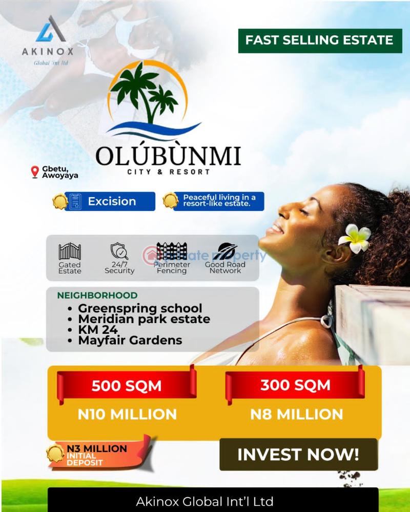 Residential Land For Sale Olubunmi City & Resort Gbetu Behind Meridian Park Estate States Awoyaya Ajah Lagos - 3