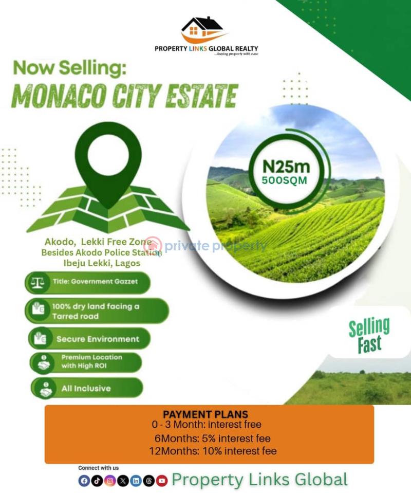 Residential Land For Sale Monaco City Estate Beside Akodo Police Station Close To Lekki Epe Expressway Akodo Ise Ibeju-Lekki Lagos - 3