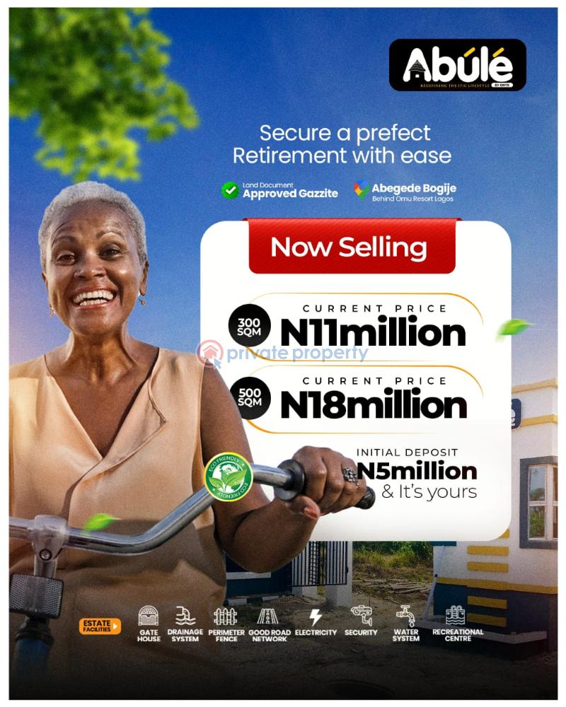 Residential Land For Sale Abule Estate Behind Omu Resort Abegede Badore Road Bogije Bogije Sangotedo Lagos