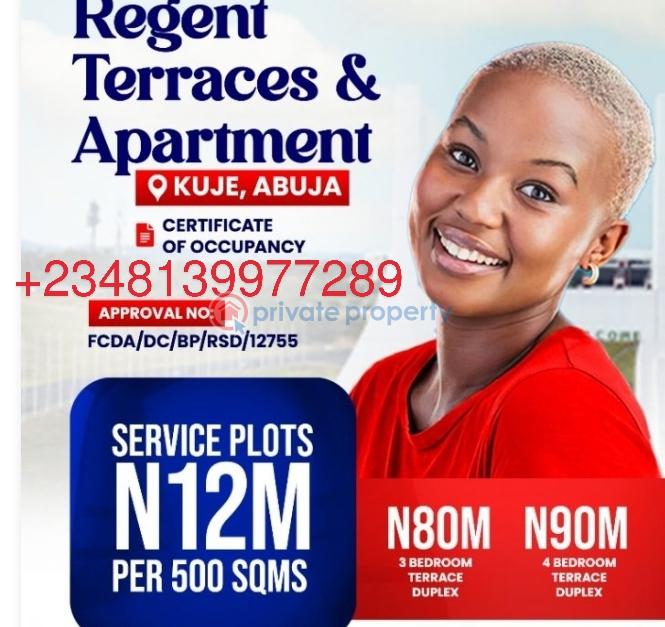 Residential Land For Sale Regent Terraces & Apartments With Serviced Plots. Kuje Abuja Phase 4 