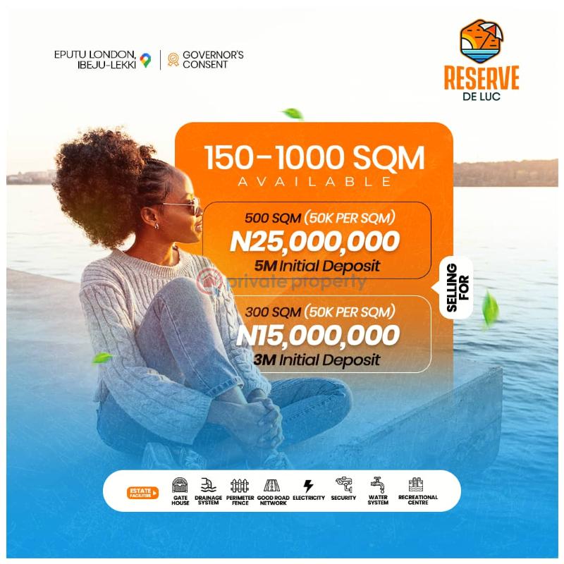 Residential Land For Sale Reserve De Luc Estate Eputu London Close To Coscharis Motors Eputu Ibeju-Lekki Lagos