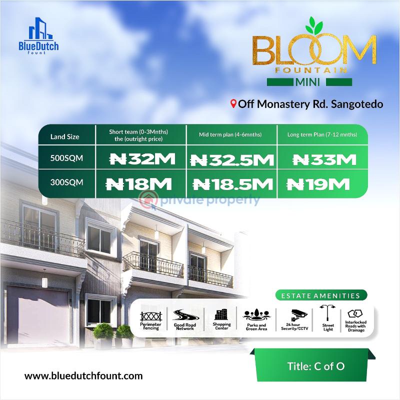 Land For Sale Landmarks:* 🏋️‍♀️ I Fitness Center Sangotedo. 🚘 Less Than 5 Min Drive To Lekki Novare Mall (shoprite) 🏄‍♀️ Less Than 3 Minutes Drive To Giwa Gardens (africa's Largest Water Park) 🏝️ Close Proximity To Lufasi Nature Park 🏢 Close Proximity To Lagos B Monastery Road Sangotedo Lagos - 0