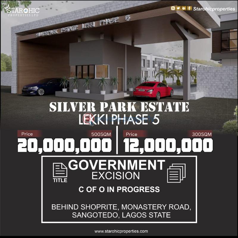For sale Land Silver Park Estate Located Behind Shoprite Sangotedo, Monastery Road Sangotedo