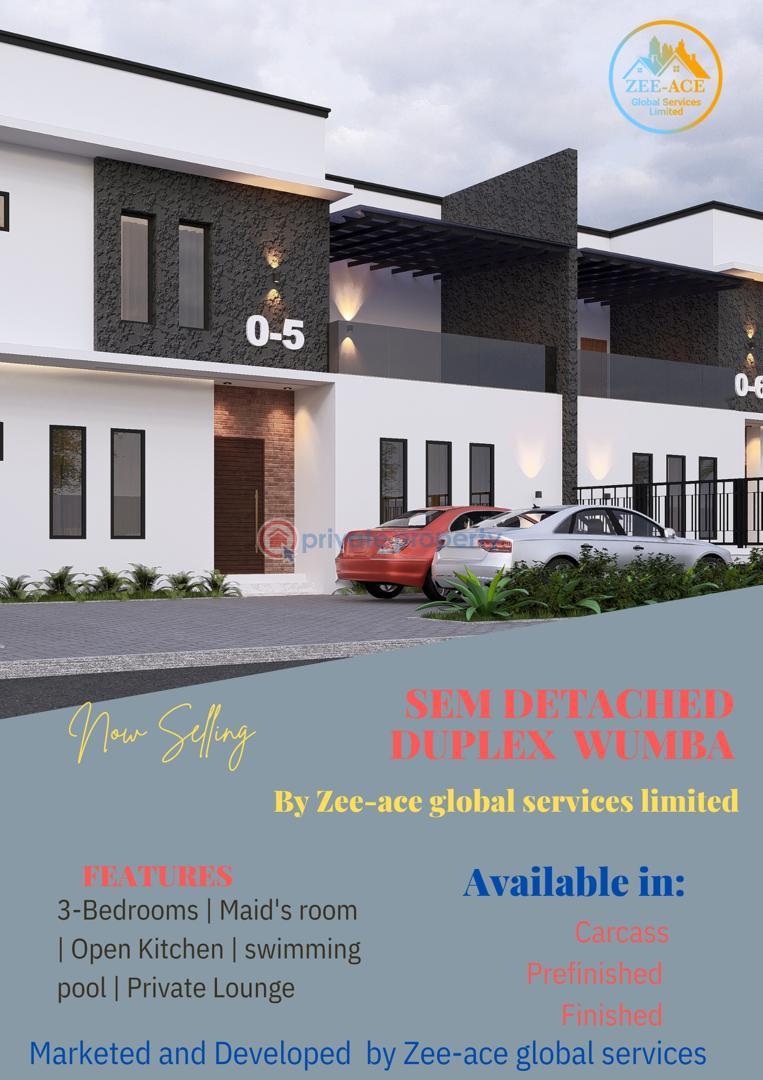 Luxury semi-detached house 3 bedroom Duplex For Sale Wumba District Wumba Abuja Phase 3
