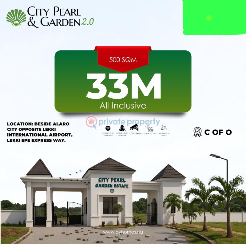 Residential Land For Sale City Pearl & Garden Estate Beside Alaro City Facing Lekki Epe Expressway Ibeju-Lekki Lagos - 0