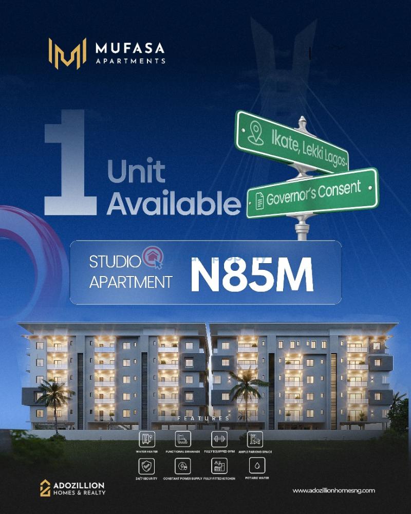 Studio Apartment For Sale Mufasa Apartment Block B Ikate Off Freedom Way Lekki Ikate Elegushi Lekki Lagos