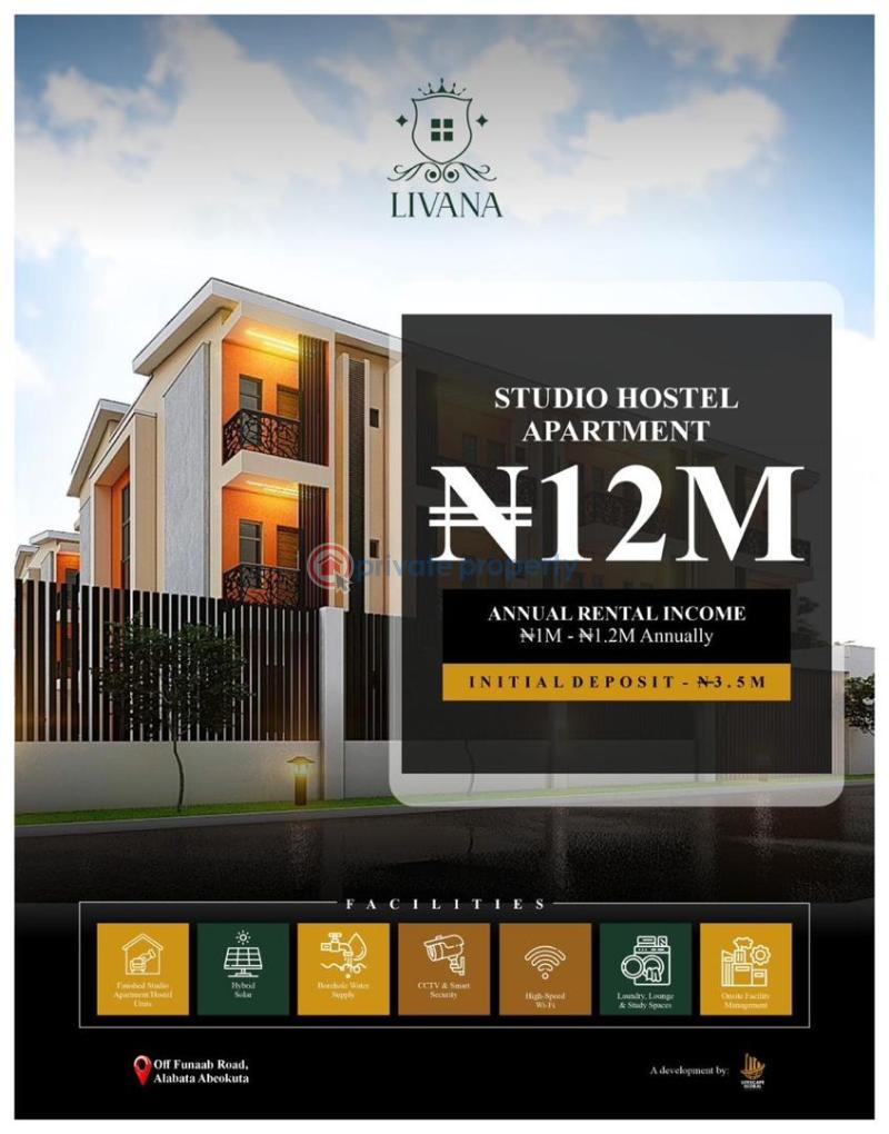 1 bedroom Studio Apartment For Sale Livana Studio Hostel Apartment Opposite Federal University Of Agriculture Abeokuta Ogun - 2
