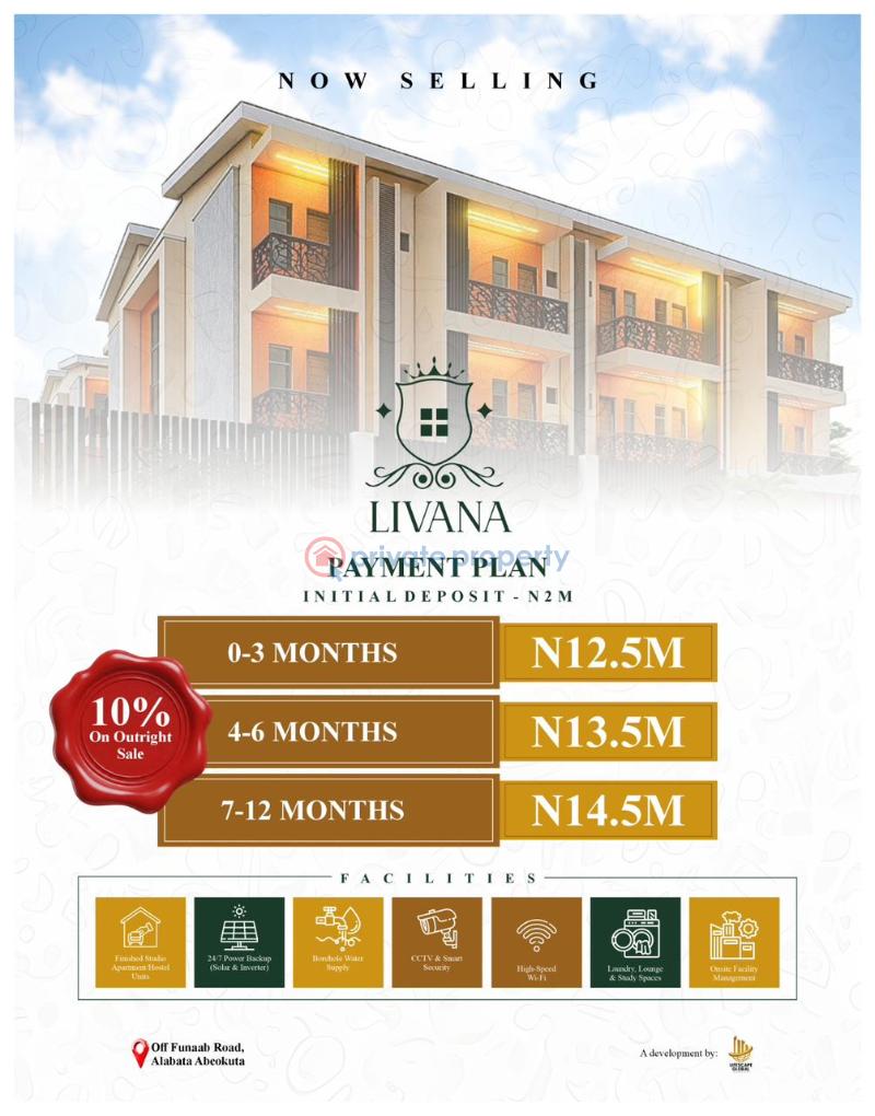 Luxury studio apartments - 0 1 bedroom Studio Apartment For Sale Livana Studio Hostel Apartment Opposite Federal University Of Agriculture Abeokuta Ogun - 0