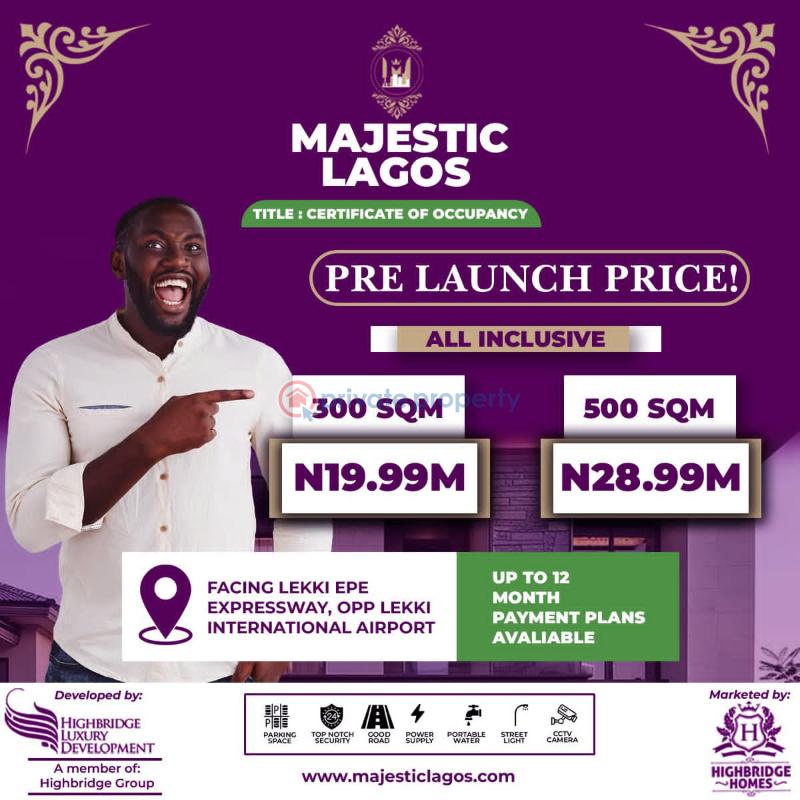 Mixed use Land For Sale Magestic Lagos Facing Lekki Express Way Along Lekki Expressway Lagos