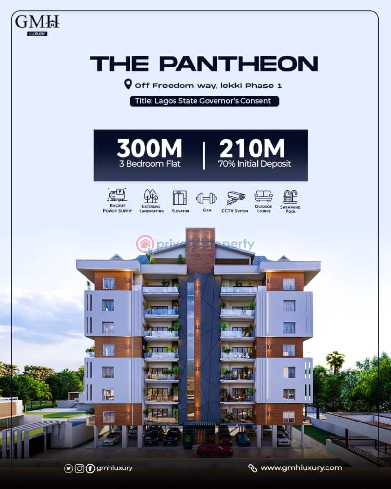 3 bedroom Block Of Flats For Sale The Pantheon ,off Freedom Way, Lekki Phase 1 Lagos - 1