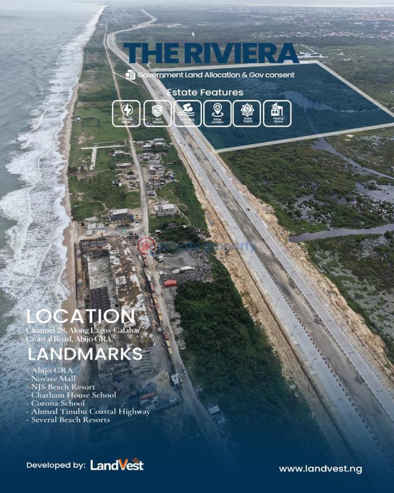 Commercial Land For Sale The Riviera By Landvest , Along The Lagos Calabar Coastal Highway, Abijo Ajah Lagos - 1