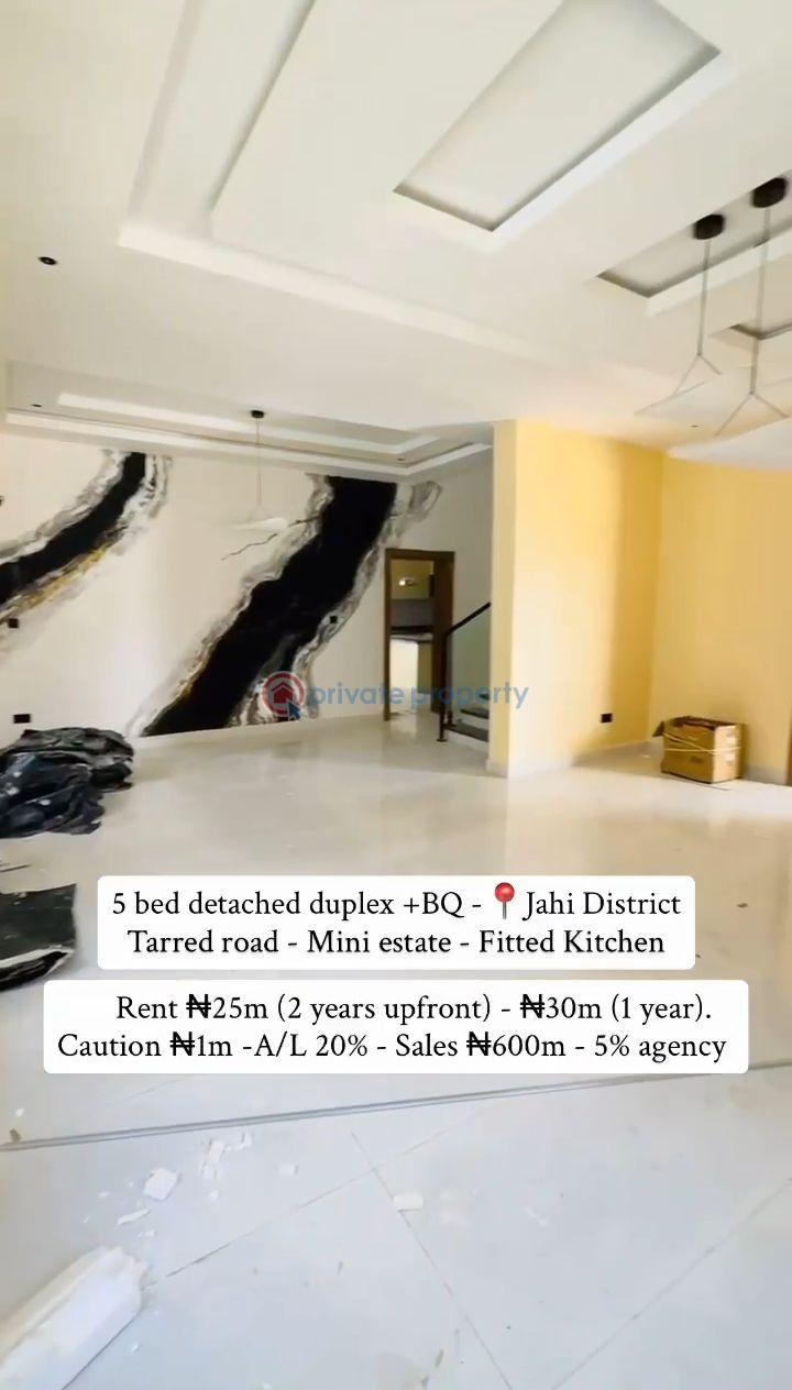 5 bedroom Detached Duplex For Rent Jahi Navy Abuja Jahi Abuja Phase 2  - 4