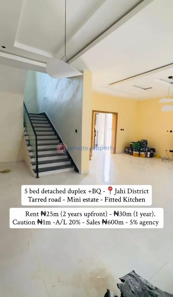 5 bedroom Detached Duplex For Rent Jahi Navy Abuja Jahi Abuja Phase 2  - 5