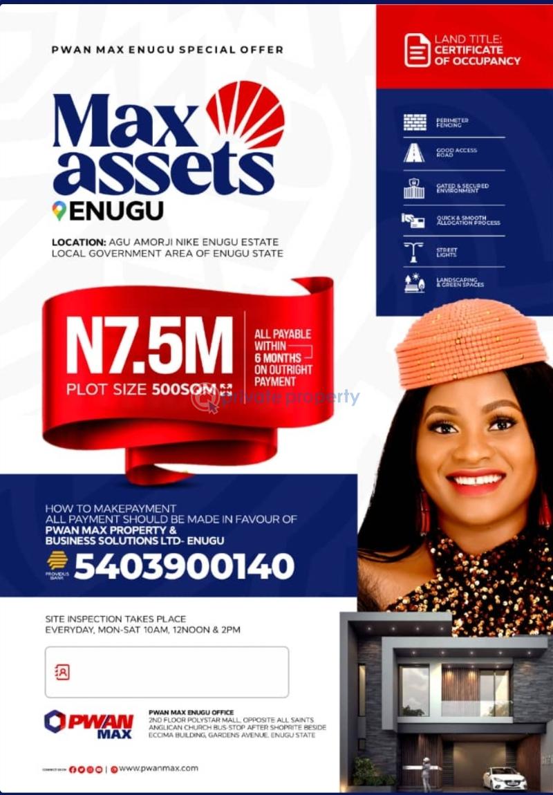 Residential Land For Sale Agu Amorji, Nike Enugu Area 
