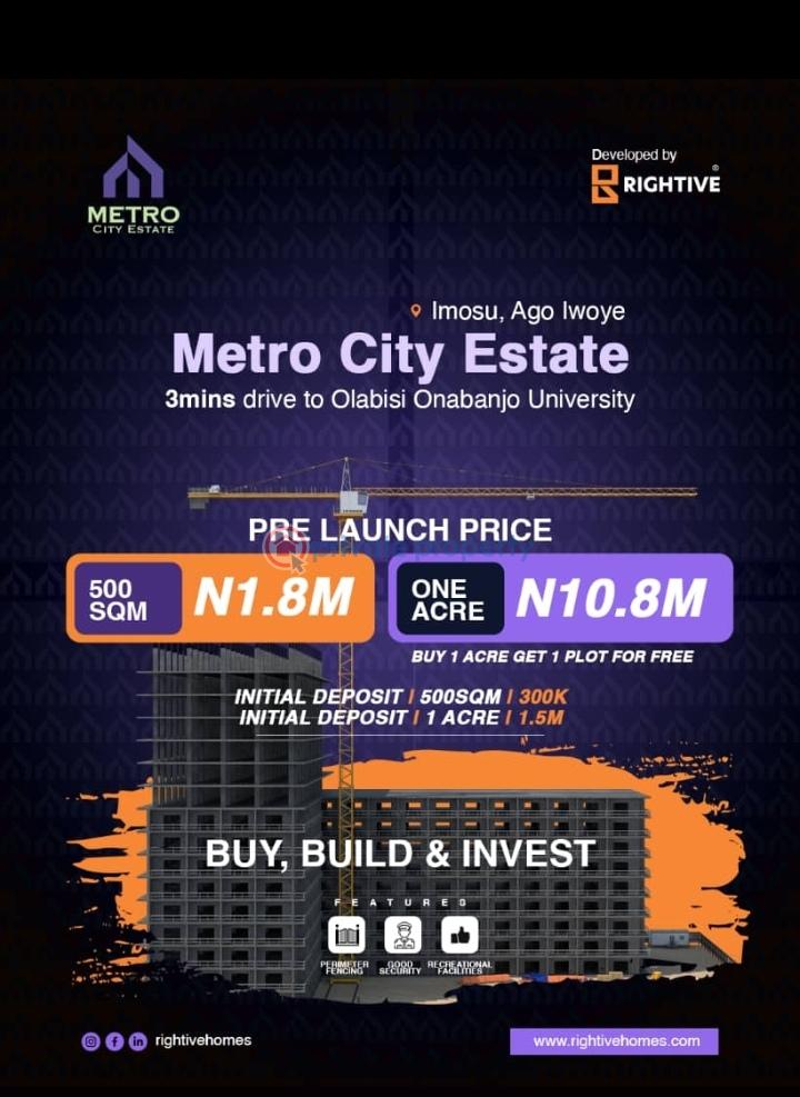 Residential Land For Sale Imosu, Ago Iwoye Ijebu Ogun - 0