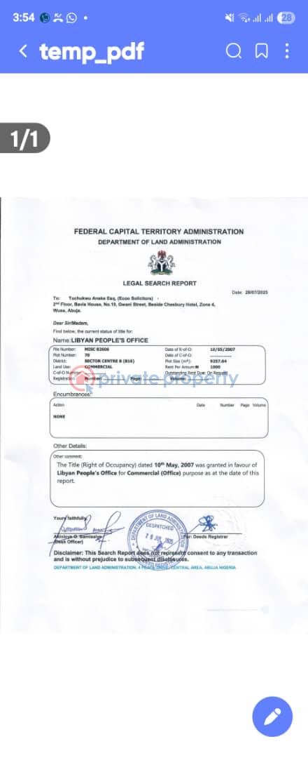 Commercial Land For Sale Jabi Abuja Phase 2  - 6