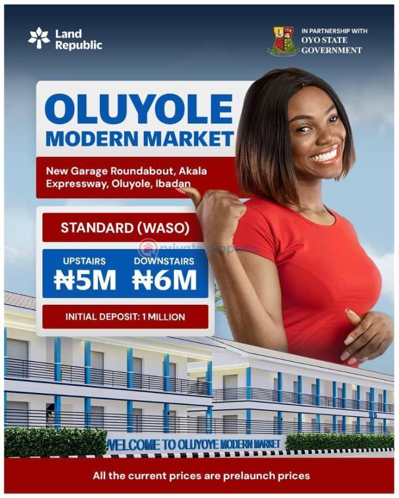 Modern market - 0 1 bedroom Shop For Sale New Garage Akala Express Ibadan Oyo - 0