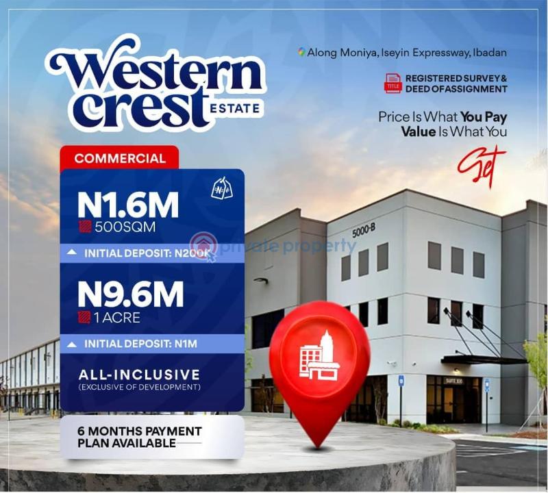 Land For Sale Western Crest In Moniya Iseyin Directly Facing Express With Free Documentation Ibadan Oyo - 4