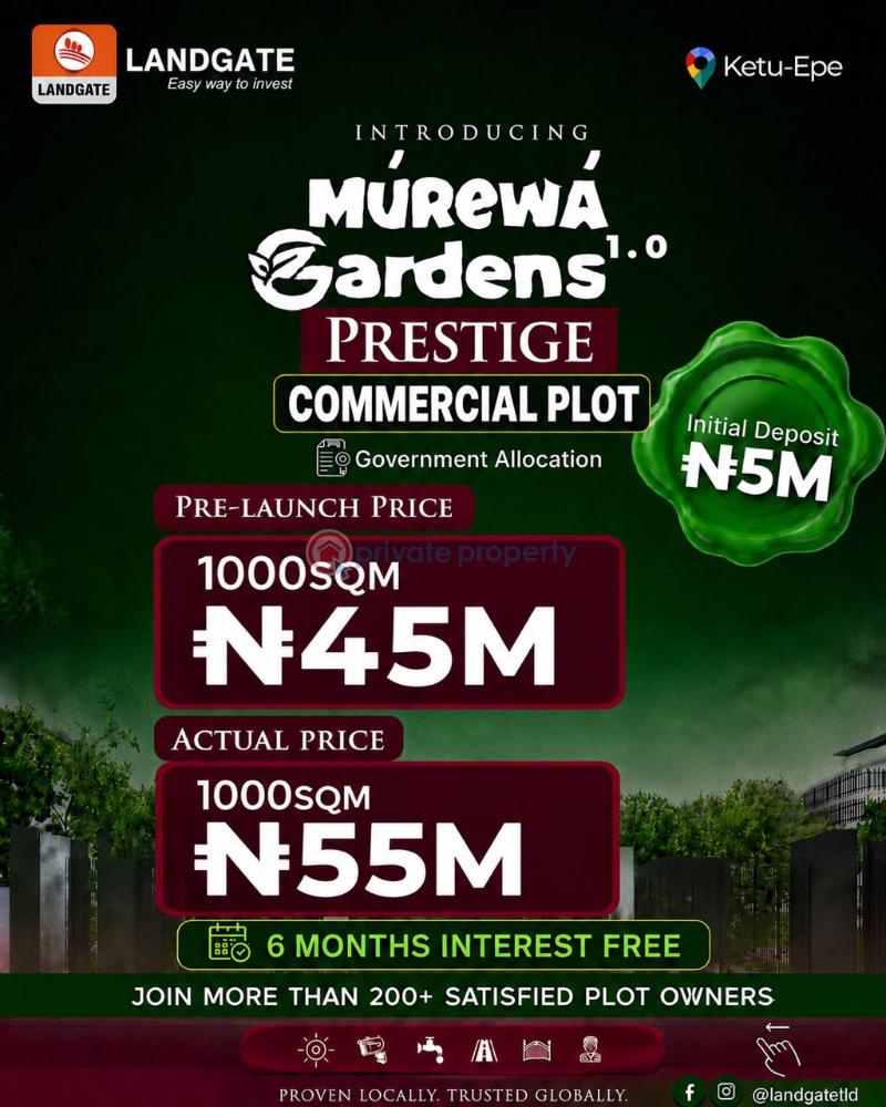 Residential Land For Sale Ketu Epe Epe Lagos - 1