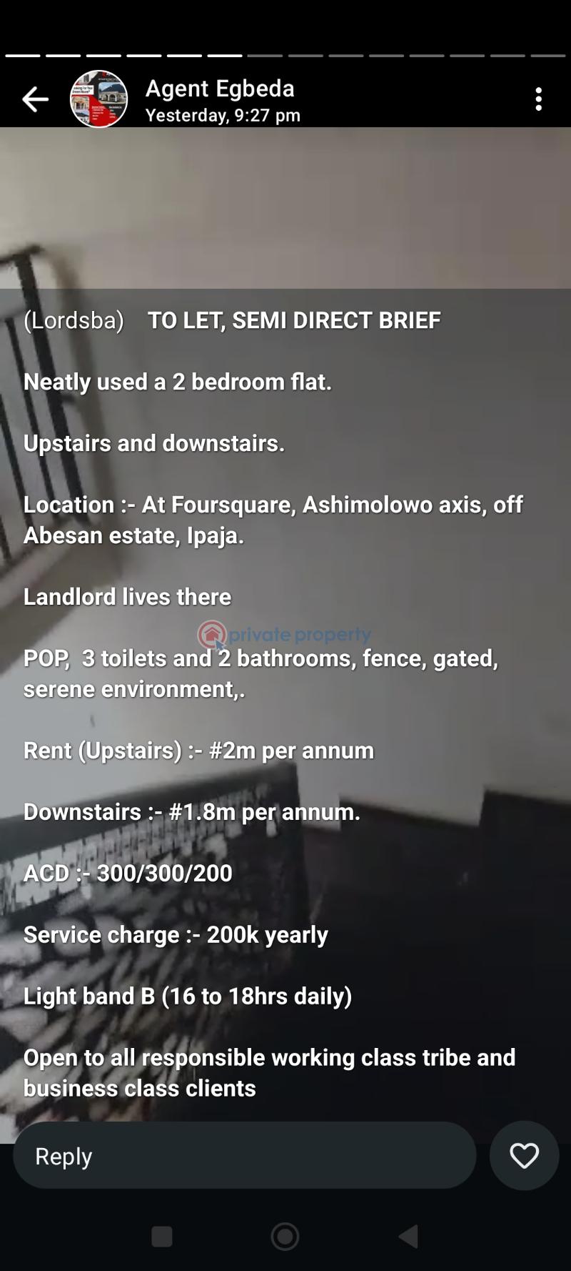 2 bedroom Block Of Flats For Rent At Foursquare Ashimolowo Axis Abesan Estate Ipaja Lagos - 0