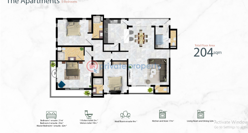 3 bedroom Block Of Flats For Sale Oniru Victoria Island Lagos - 17