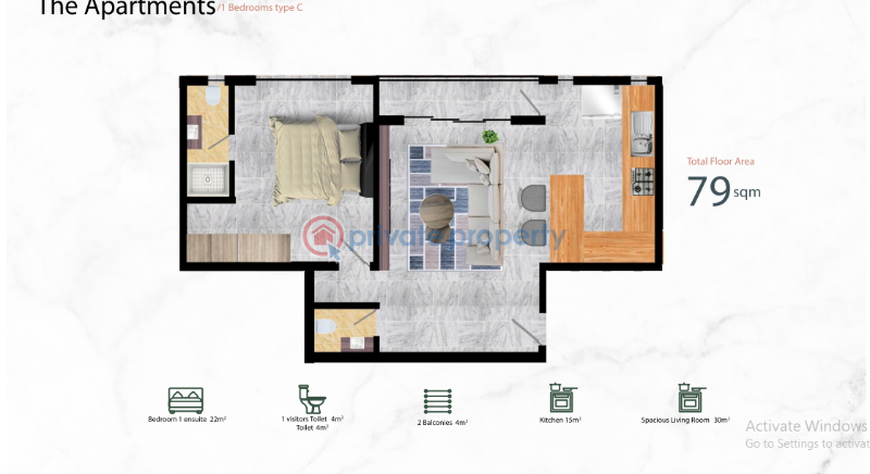 3 bedroom Block Of Flats For Sale Oniru Victoria Island Lagos - 2