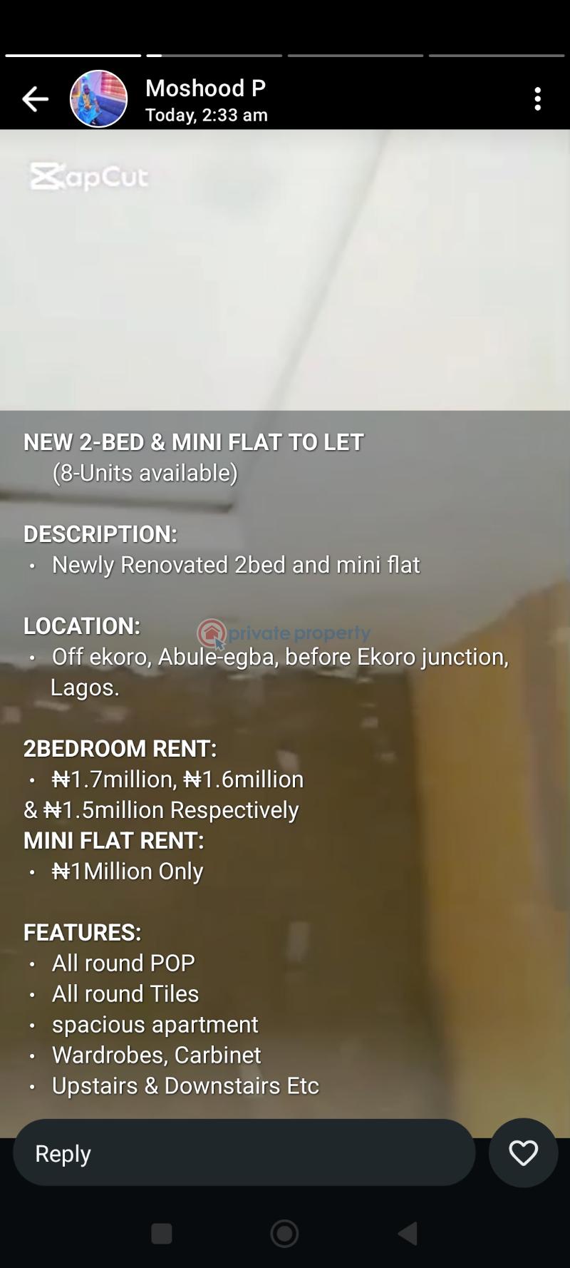 1 bedroom Mini Flat For Rent Ekoro Junction Abule Egba Lagos - 0
