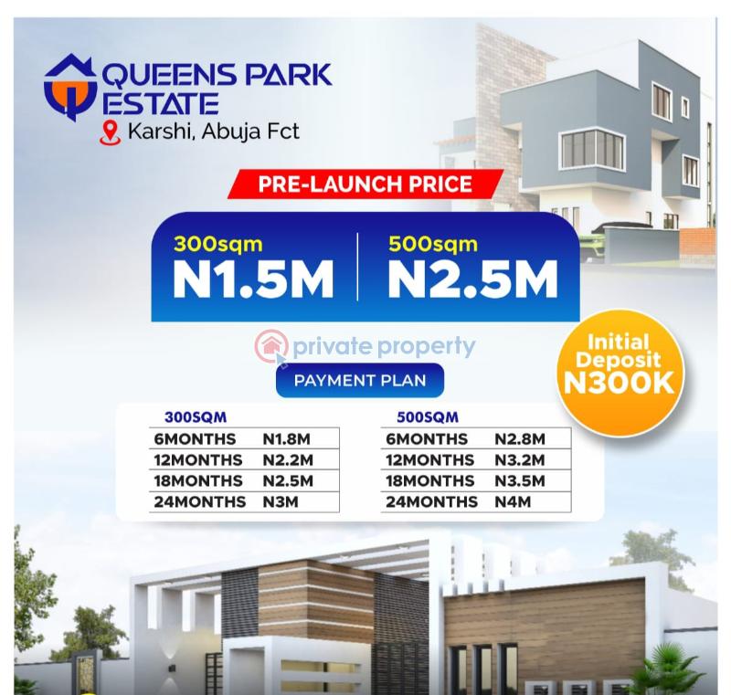 Land For Sale Queens Parks Estate Karshi,abuja. A Buy And Build Land Selling Fast At Pre Launch Price. Deposit 300k To Buy. Mpape Abuja Phase 4 