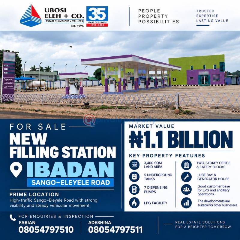Filling Station For Sale Sango Eleyele Road Eleyele Ibadan Oyo