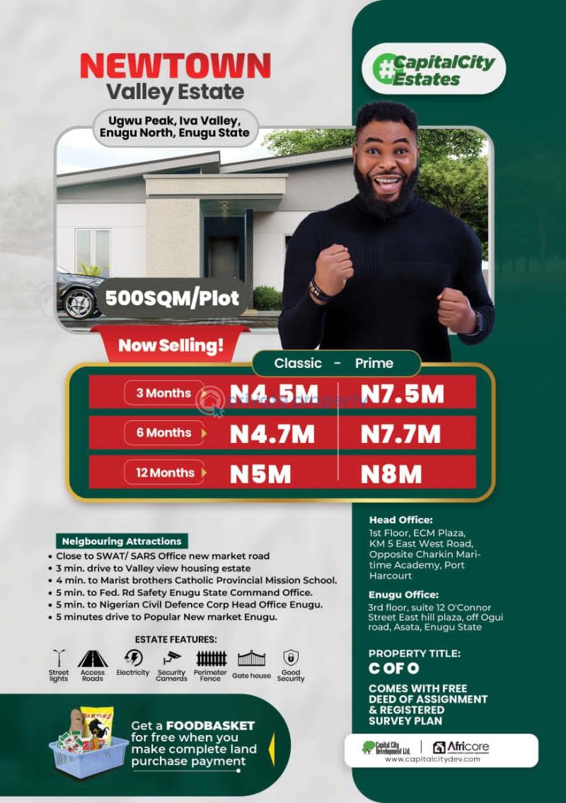 For sale Land New Town Valley Estate Ugwu Peak, Iva Valley Enugu North