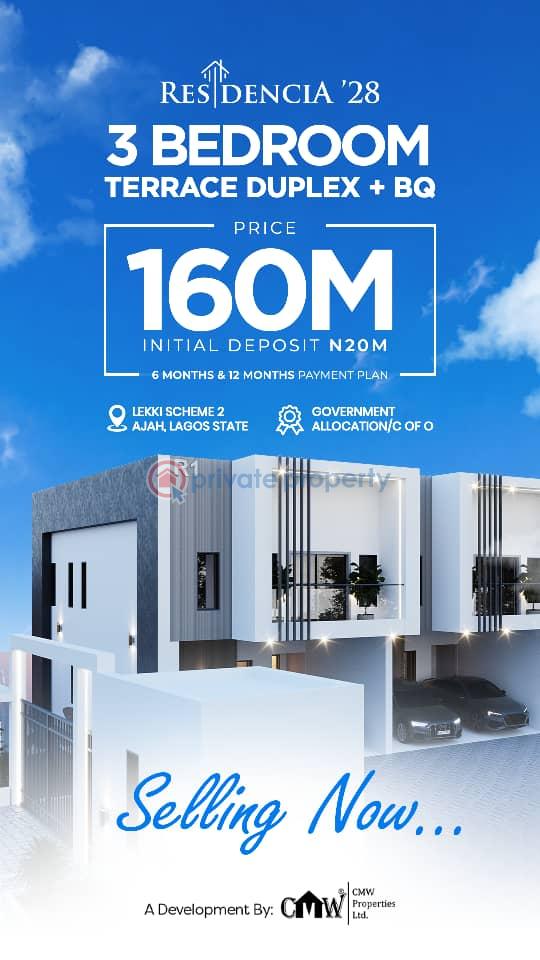 3 bedroom Terraced Duplex For Sale Residencia 28 Lekki Phase 2 Lagos - 0