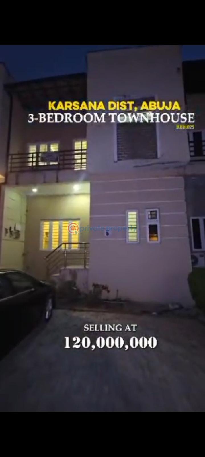 3 bedroom Terrace For Sale Karsana Abuja Phase 3 