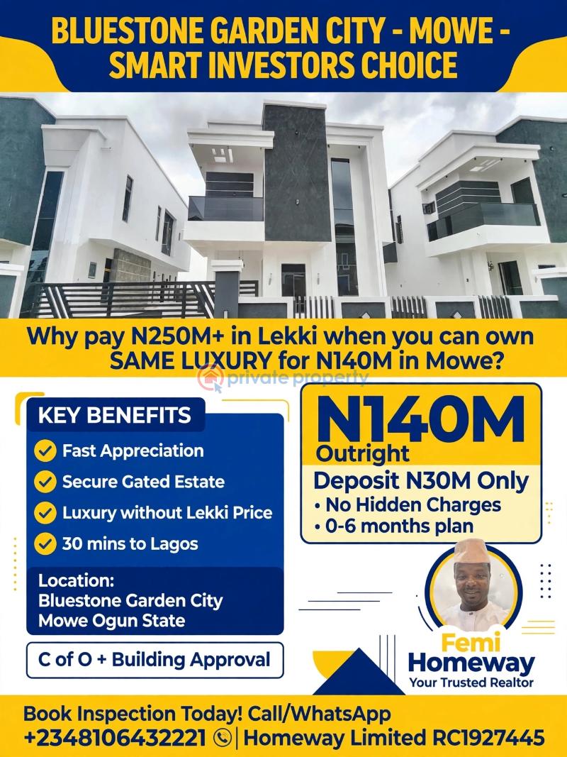 4 bedroom Duplex For Sale Redemption City, Christopher University Mowe Ogun area  - 1