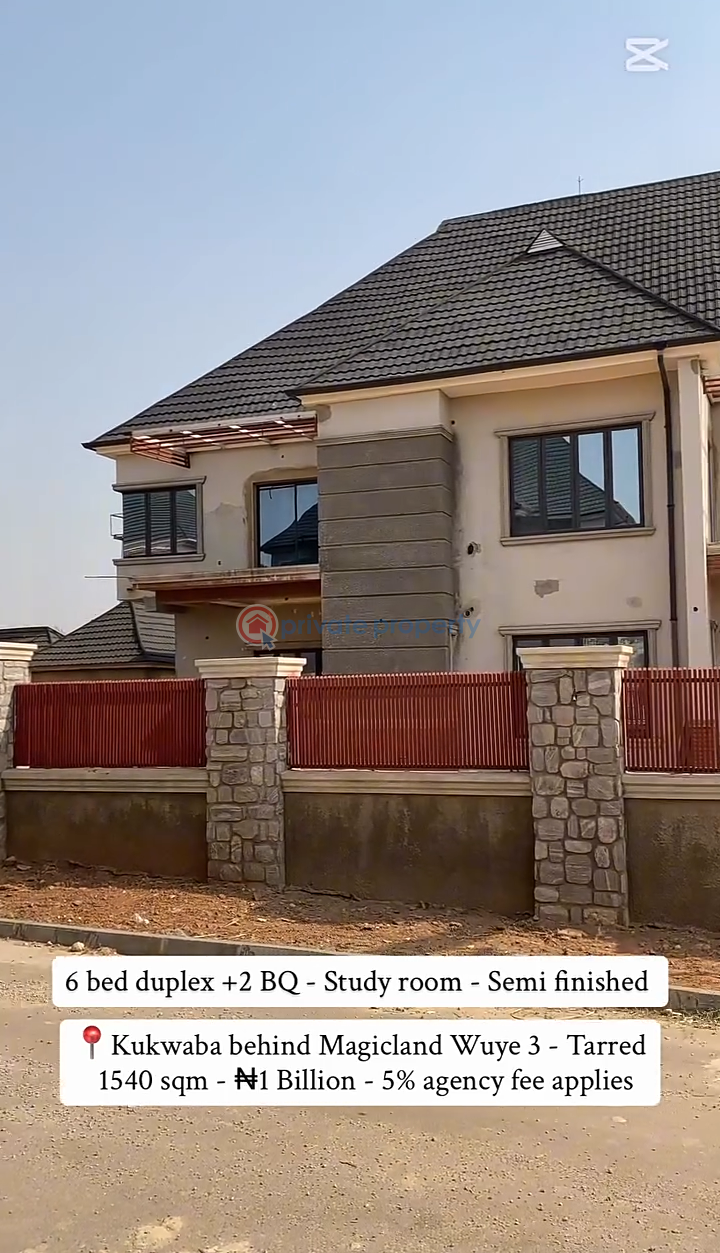 6 bedroom Duplex For Sale Kukwuaba Behind Magicland Abuja Kukwuaba Abuja Phase 2  - 6