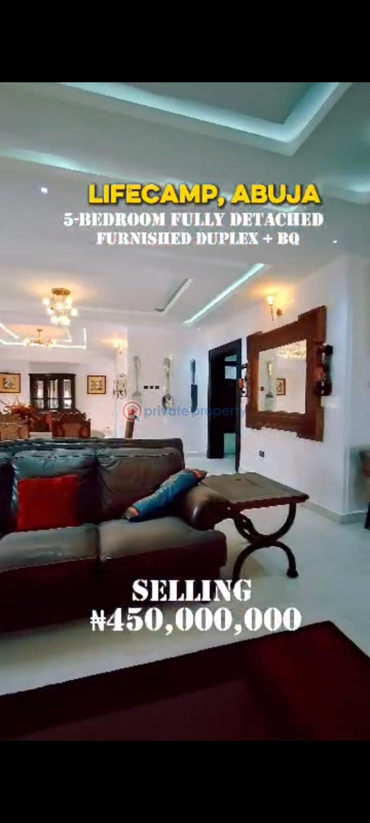 5 bedroom Detached Duplex For Sale Life Camp Abuja Phase 3  - 1