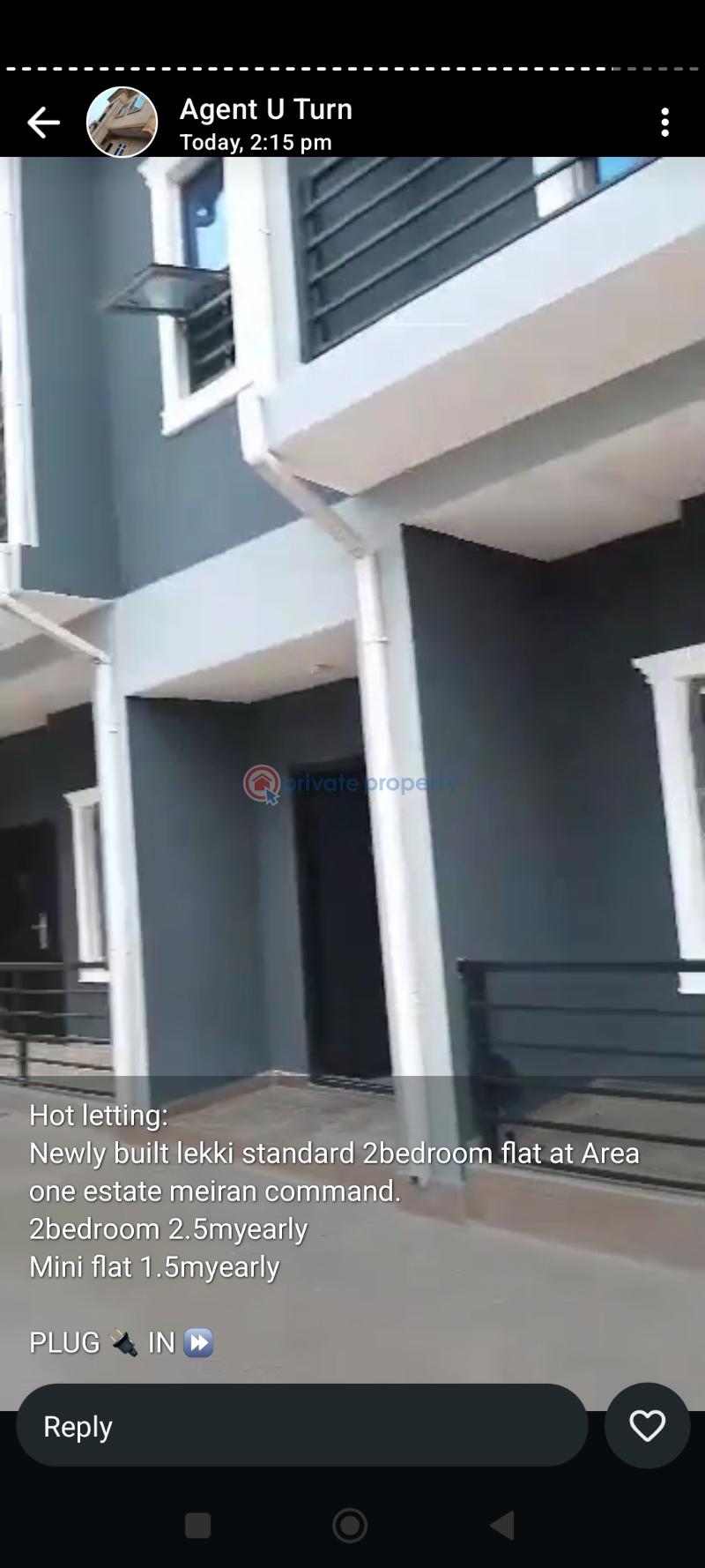 2 bedroom Block Of Flats For Rent Command Meiran Meiran Alimosho Lagos - 0