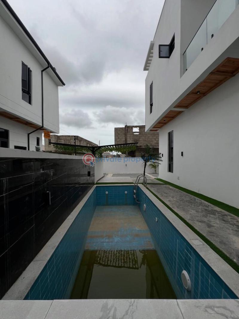 Newly built luxury 5beds detached duplex with bq,pool for rent in a secured estate ajah - 19 5 bedroom Detached Duplex For Rent Estate Ajah Lagos - 19