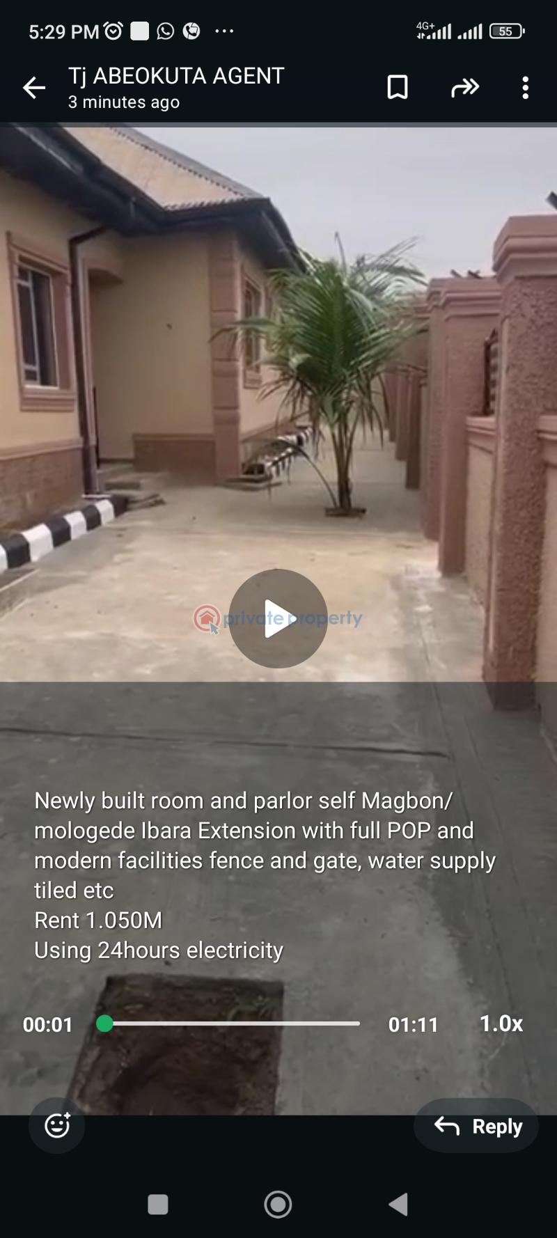 1 bedroom Mini Flat For Rent Ibara Extension Oke Mosan Abeokuta Ogun - 0