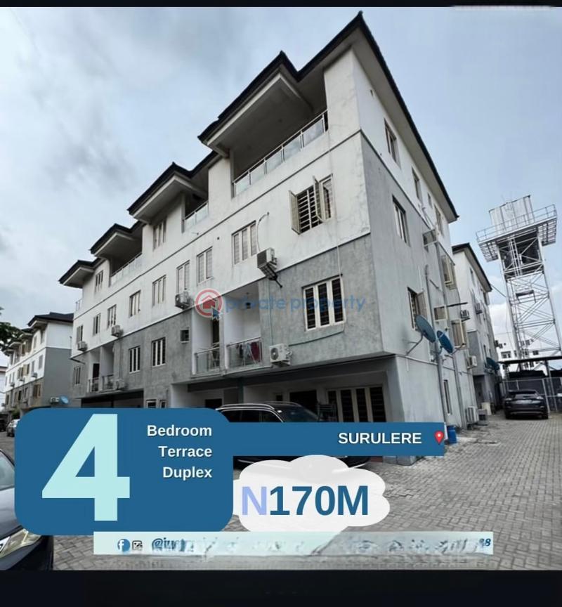 4 bedroom Terraced Duplex For Sale Surulere Lagos - 0