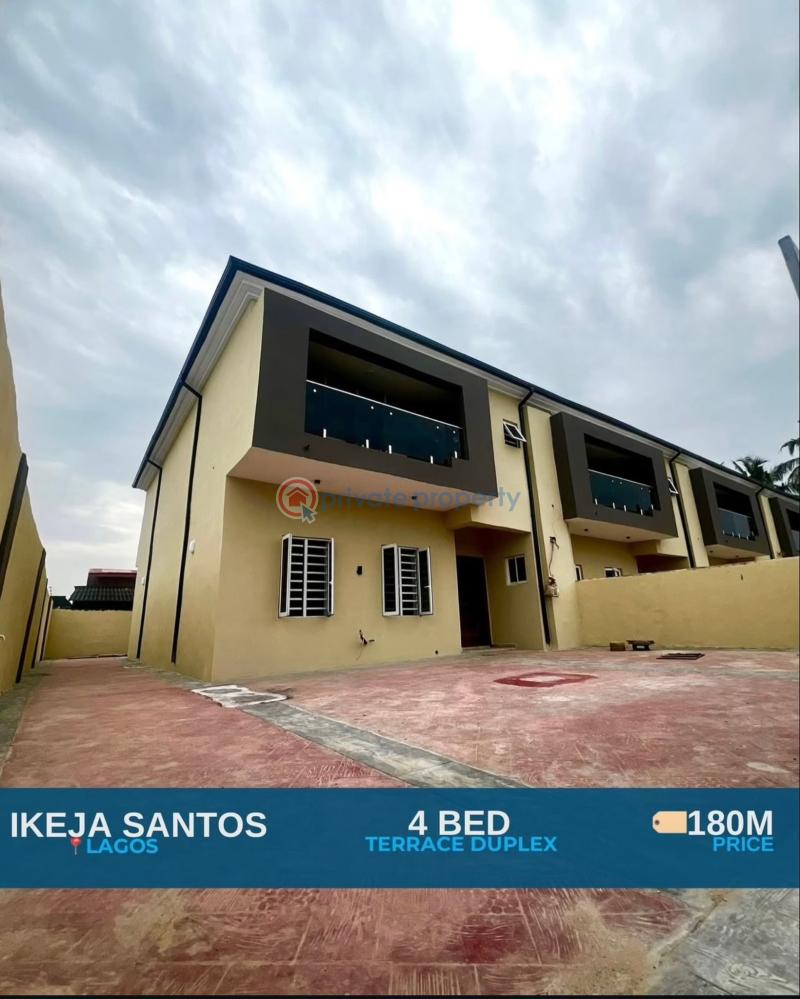 Nicely finished 4 bedroom semi detached duplex in santos estate ikeja - 0 4 bedroom Duplex For Sale Santos Estate Ikeja Lagos Ikeja  Lagos - 0