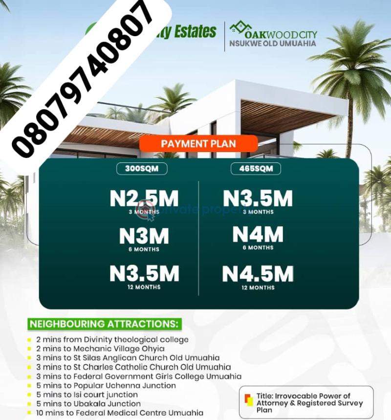 Residential Land For Sale Umuahia North Abia