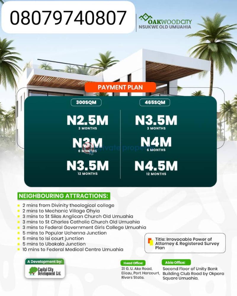 Residential Land For Sale Umuahia North Abia