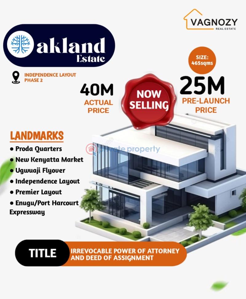 Residential Land For Sale Independent Layout Phase 2 Enugu Suburb Enugu Area 