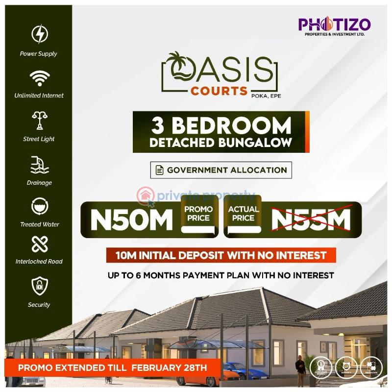 3 bedroom Detached Bungalow For Sale Epe Lagos