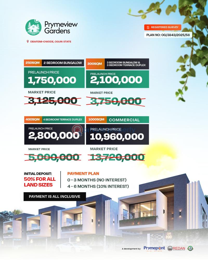 Residential Land For Sale Obafemi Owode Ogun - 0