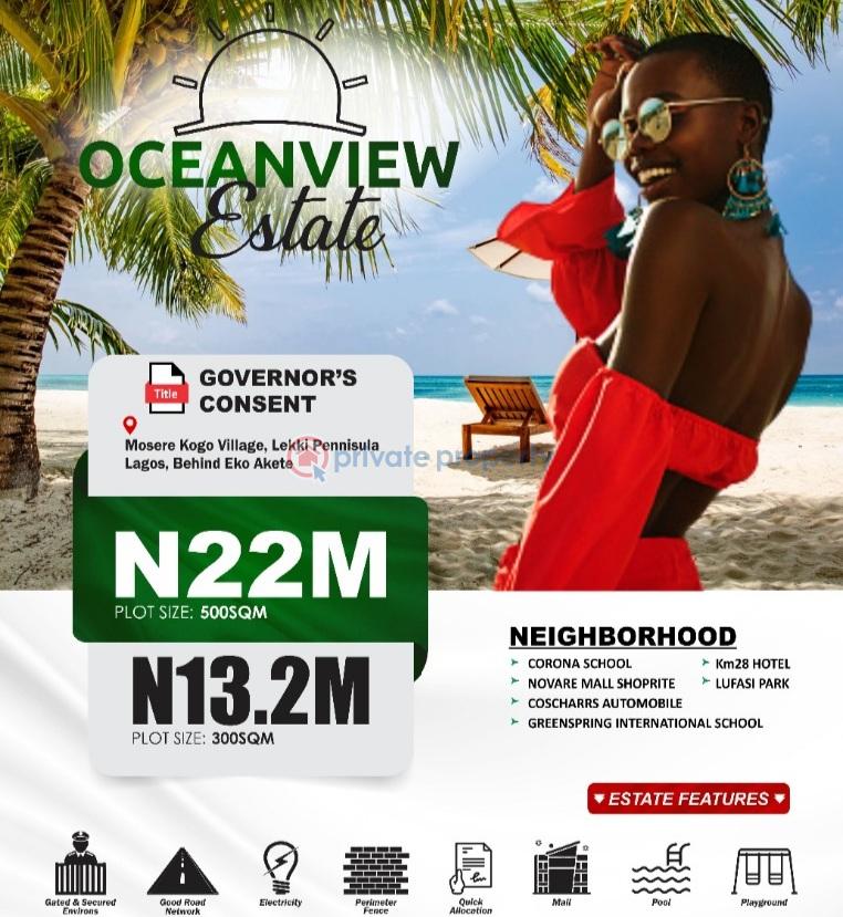 Land For Sale Ocean View Estate Located Behind Eko Akete Along Eleko